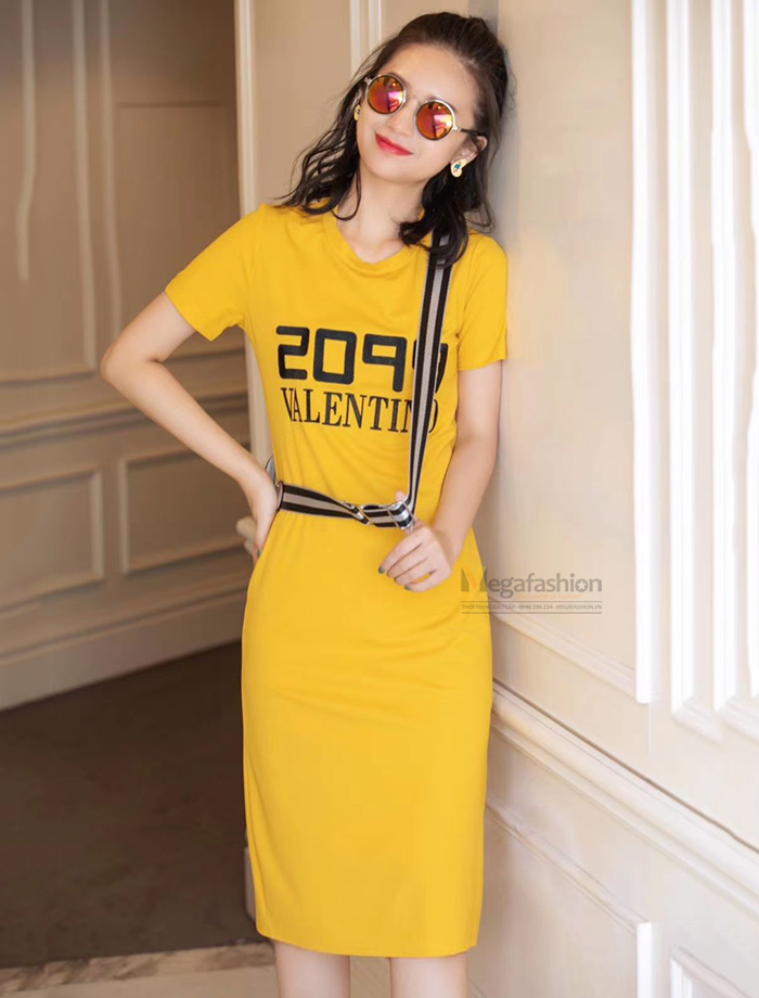 Đầm suông cổ tròn “2099 Valentino”